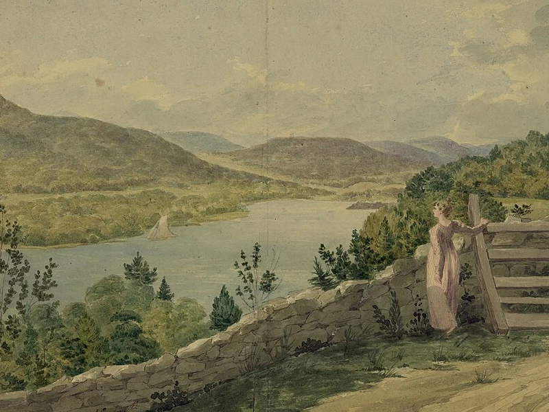 1775-John Rubens Smith - Vista dell'Hudson vicino a West Point